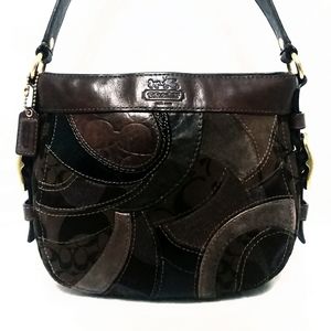 Coach Brown Canvas Mini Patchwork Bag
